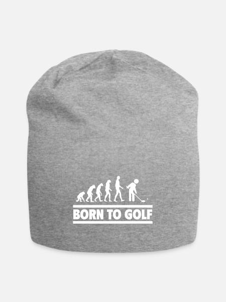 Golf Evolution Perfektes Geschenk für Golfer - Jersey-Beanie - Grau meliert