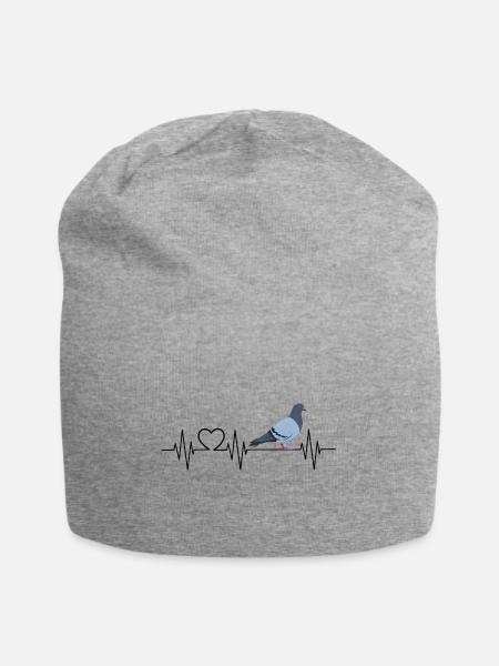 Taubenliebhaber Fancier Züchter Keeper Heartbeat - Jersey-Beanie - Grau meliert