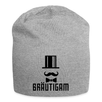 Bräutigam Zylinder JGA - Jersey-Beanie - Grau meliert - Vorne