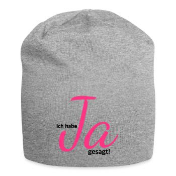 I have said yes, engagement, wedding JGA - Jersey Beanie - heather grey - Front