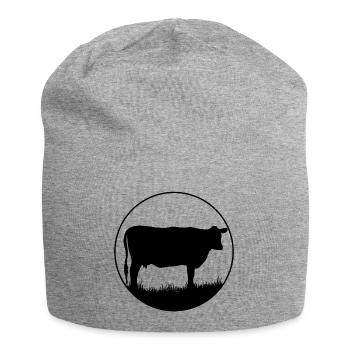 vache - Bonnet en jersey - gris chiné - Devant