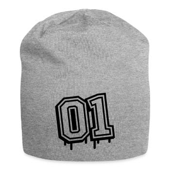 01 eins nummer 1 - Jersey-Beanie - Grau meliert - Vorne