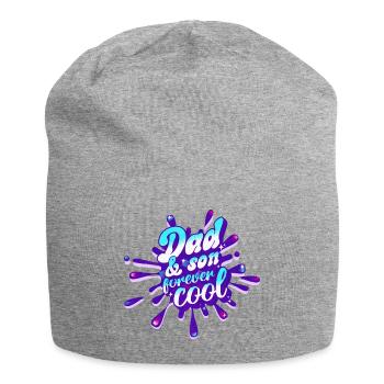 Vater und Sohn für immer cool Vatertag - Jersey-Beanie - Grau meliert - Vorne