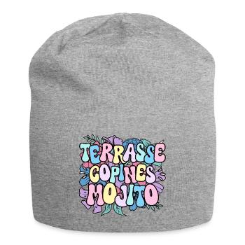 Soirée Femme Terrasse Copines Mojito - Bonnet en jersey - gris chiné - Devant