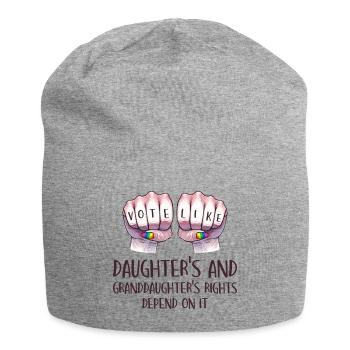 Grandma Feminism Little Girl Granny - Jersey Beanie - heather grey - Front