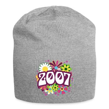 Rétro Groovy Année 2007 Femme 18 Ans Anniversaire - Bonnet en jersey - gris chiné - Devant