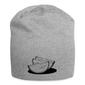 melon - Jersey Beanie - heather grey - Front