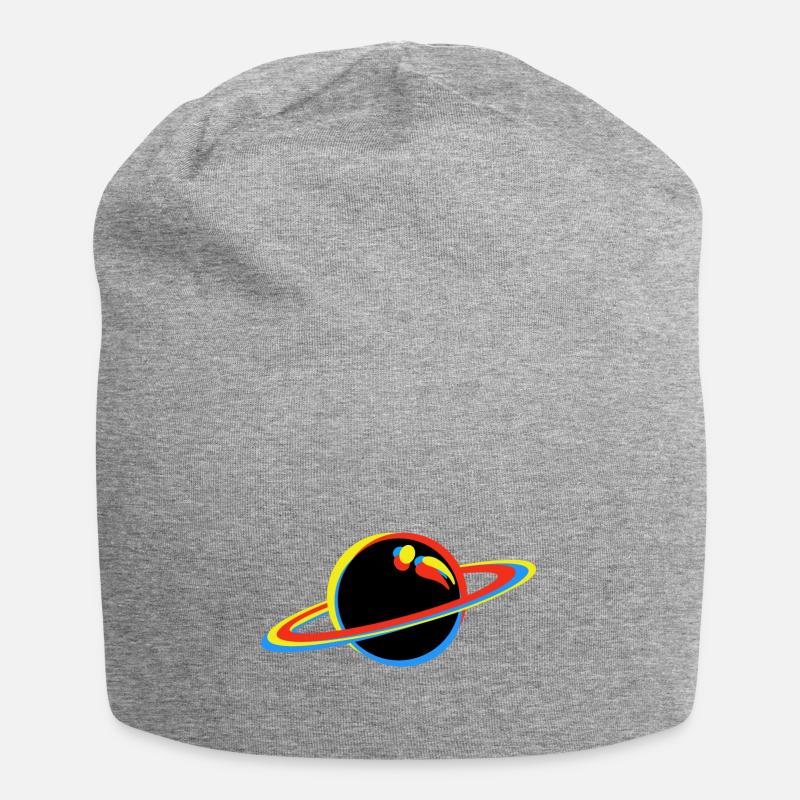 Planet - Jersey-Beanie - Grau meliert