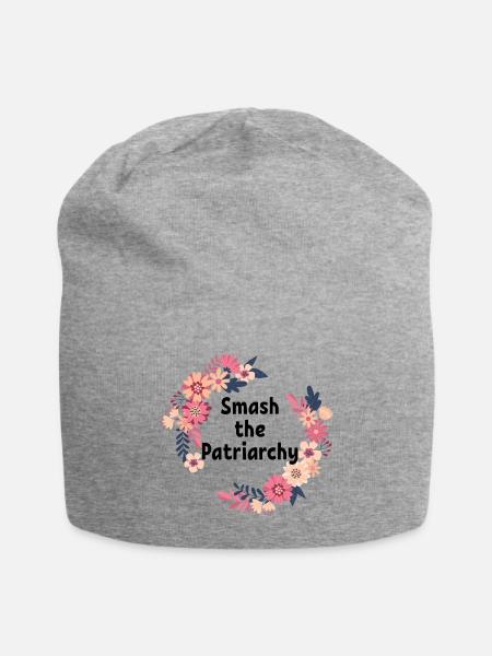 Smash the patriarchy Feminismus Feminist Geschenk - Jersey-Beanie - Grau meliert