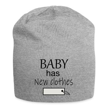 Baby has new clothes - Jersey-Beanie - Grau meliert - Vorne
