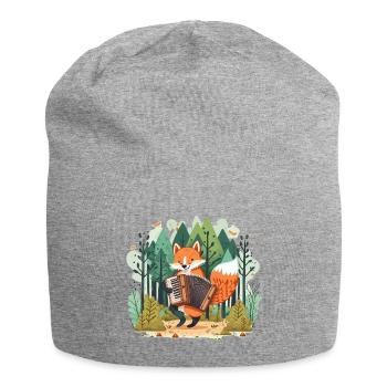 Musical Fox - Jersey Beanie - heather grey - Front