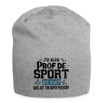 Prof de Sport Professeur Métier Cadeau Humour - Bonnet en jersey - gris chiné - Devant