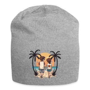 Romantischer Kurzurlaub - Jersey-Beanie - Grau meliert - Vorne