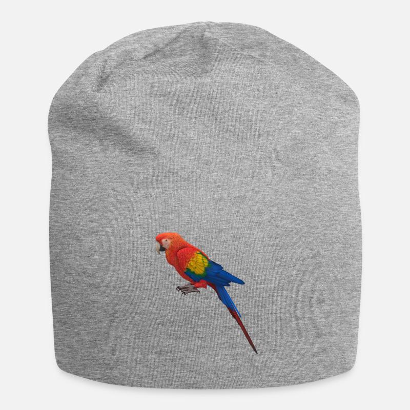 Perroquet Design - Bonnet en jersey - gris chiné