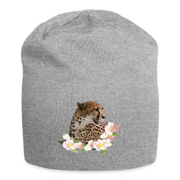 cheetah - Jersey Beanie - heather grey - Front