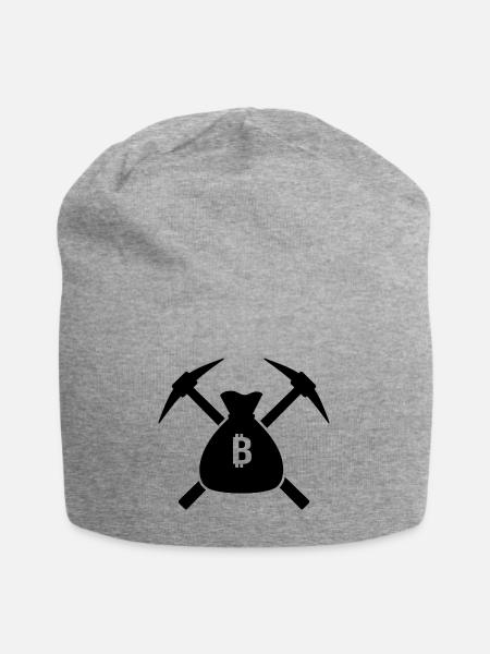 Bergbau - Jersey-Beanie - Grau meliert