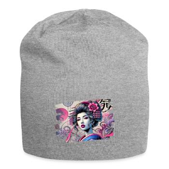 Yukiko Geisha: Artful Elegance - Jersey-Beanie - Grau meliert - Vorne