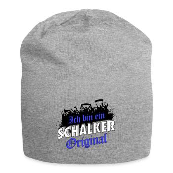 Ich bin ein Schalker Original | Schalke Geschenk - Jersey-Beanie - Grau meliert - Vorne