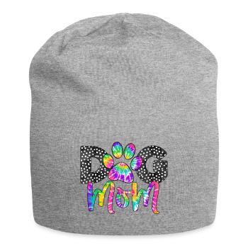 Dog mom - Jersey Beanie - heather grey - Front
