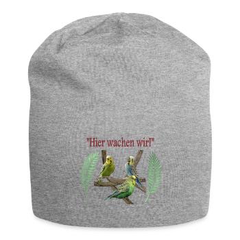Wellensittiche - Jersey-Beanie - Grau meliert - Vorne