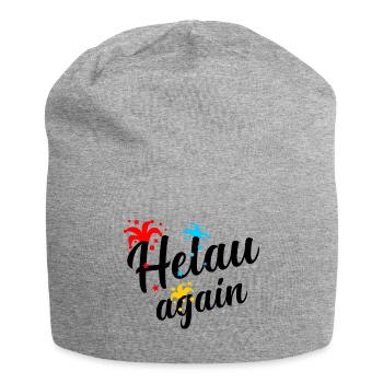 Helau, Fasnacht, Fasching, Carnaval - Bonnet en jersey - gris chiné - Devant