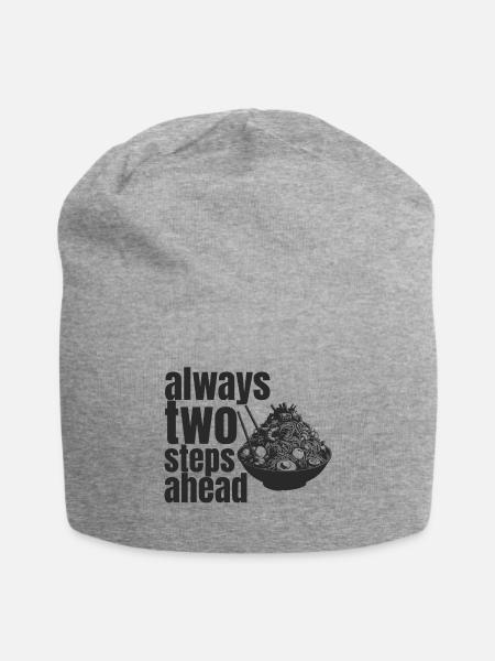 always two steps ahead - Jersey-Beanie - Grau meliert