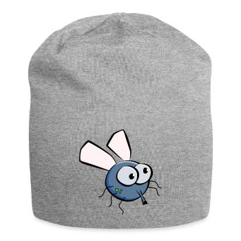 La mouche - Bonnet en jersey - gris chiné - Devant