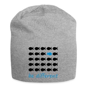 Be different - Jersey Beanie - heather grey - Front