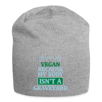 végétaliens - Bonnet en jersey - gris chiné - Devant