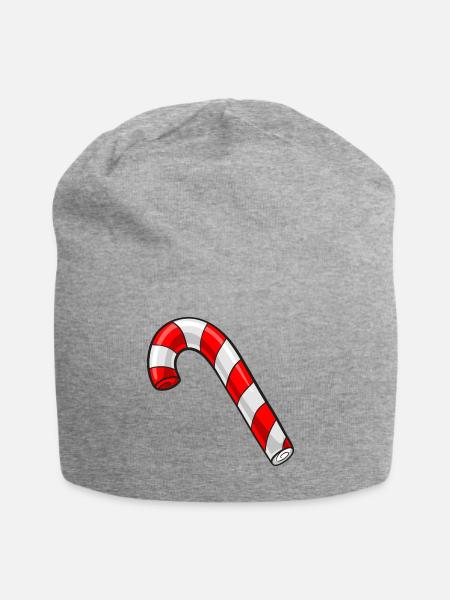 Weihnachten Zuckerstange - Jersey-Beanie - Grau meliert
