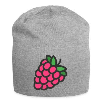 himbeere rasperry obst veggie gemuese fruits14 - Jersey-Beanie - Grau meliert - Vorne
