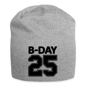 Numéro Shirt 25/25 ans numéro de maillot Bday - Bonnet en jersey - gris chiné - Devant