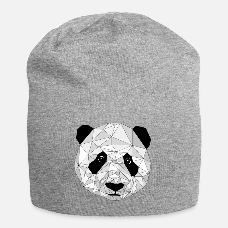 Panda graphique - Bonnet en jersey - gris chiné