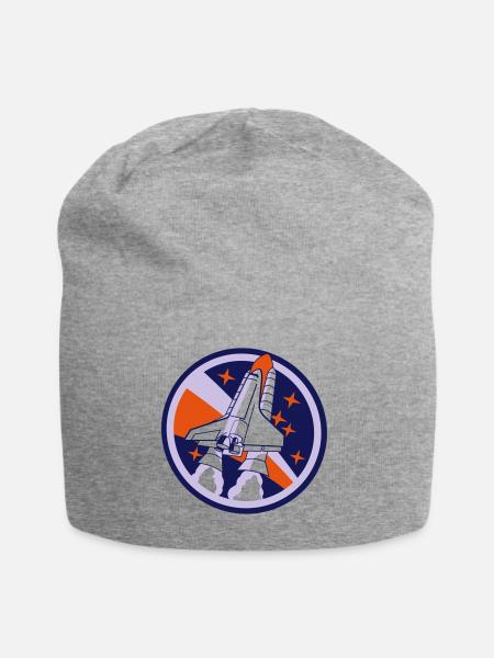 Spaceshuttle Start - Jersey-Beanie - Grau meliert