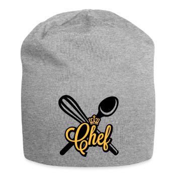 Chef | Chefkoch | Cook - Jersey Beanie - heather grey - Front