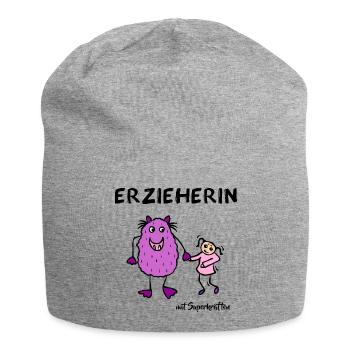Erzieherin mit Superkräften - Monster Fantasy - Jersey-Beanie - Grau meliert - Vorne