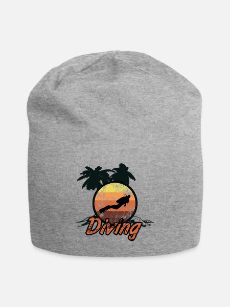 Plongée plongée plongée plongée plongée - Bonnet en jersey - gris chiné