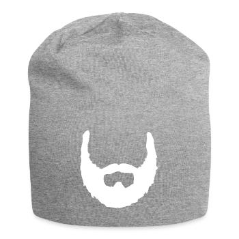 bart beard vollbart baertig schnurrbart - Jersey-Beanie - Grau meliert - Vorne