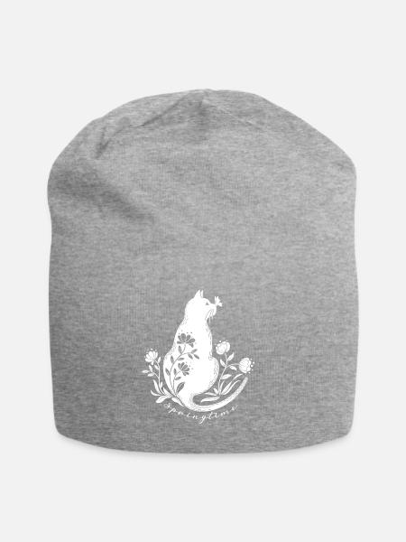 Springtime - Jersey-Beanie - Grau meliert