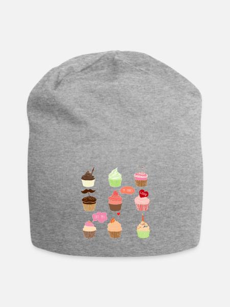 Cupcake - Jersey-Beanie - Grau meliert