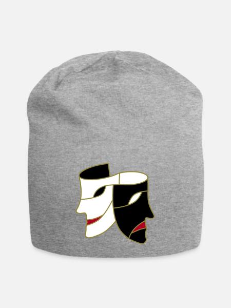 MASKS KUNST / KOMÖDIE UND TRAGÖDIE - Jersey-Beanie - Grau meliert
