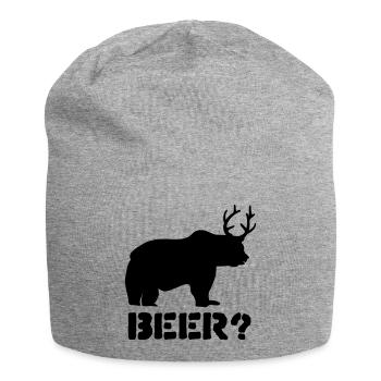 bière - Bonnet en jersey - gris chiné - Devant