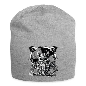 Odin Father of the Gods - Viking Gift - Jersey Beanie - heather grey - Front