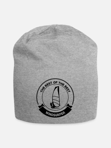 Windsurfen / Windsurfer / Windsurf / Windsurfing - Jersey-Beanie - Grau meliert