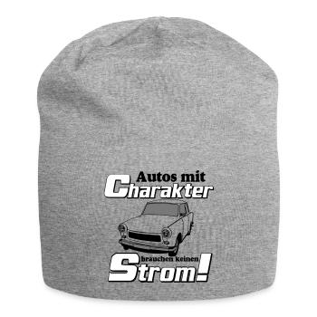  , DDR Kult , Strom und Charakter (25) - Jersey-Beanie - Grau meliert - Vorne