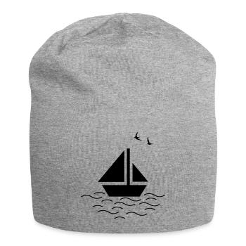 Sailboat - Jersey Beanie - heather grey - Front