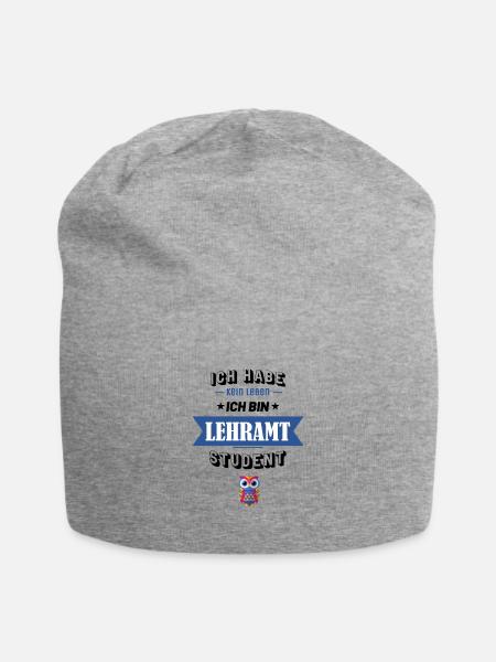 Ich habe kein Leben ich bin Lehramt Student - Jersey-Beanie - Grau meliert