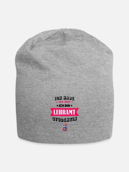 Ich habe kein Leben ich bin Lehramt Studentin - Jersey-Beanie - Grau meliert