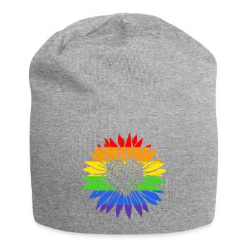 Gay Sunflower - LGBTQ Schwul Sonnenblume - Jersey-Beanie - Grau meliert - Vorne