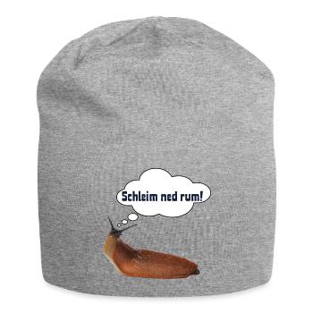 Schleim ned rum ! ART - Jersey-Beanie - Grau meliert - Vorne
